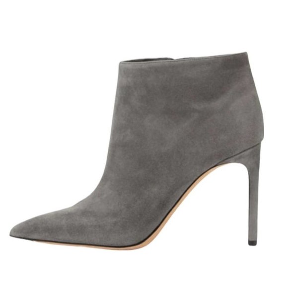 VINCE Chara Suede Ankle Booties in Graphite grey Pointed Toe Size: 8 - Picture 3 of 12